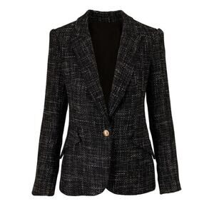 L'Agence Chamberlain Black & Ivory Single Button Blazer Size 2 or XS